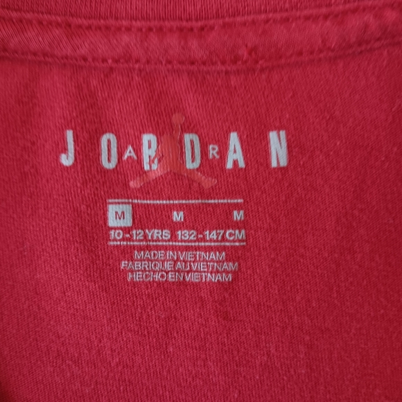 Air Jordan boy's red short-sleeve graphic t-shirt size M - Picture 8 of 8